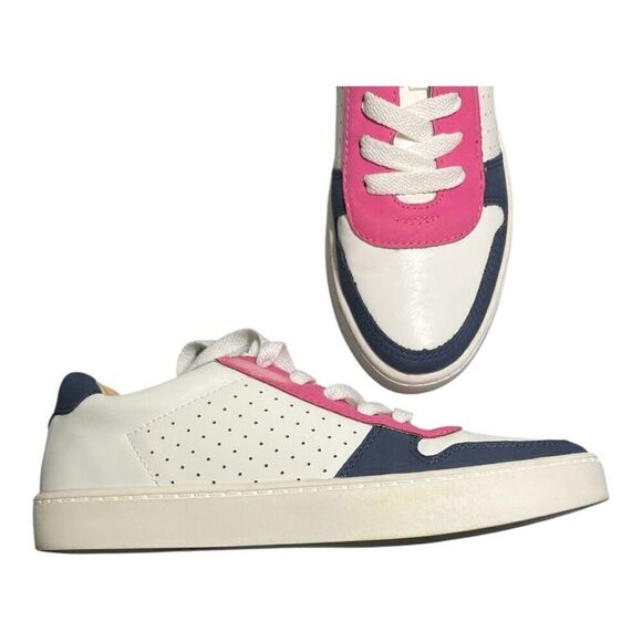 Brinkley Co. Women’s Comfort Foam Navy/Pink Two-Toned Sneaker Sz 7 - Picture 3 of 6